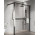 Ścianka prysznicowa Walk-In Novellini Kaudra HWS, 100x200cm, wersja prawa, z wieszakiem na ręcznik, profil biały mat
