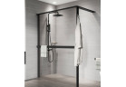 Ścianka prysznicowa Walk-In Novellini Kaudra HWS, 120x200cm, wersja lewa, z wieszakiem na ręcznik, profil biały mat