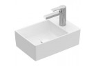 Umywalka nablatowa Villeroy&Boch Memento 2.0, 40x26cm, prostokątna, bez przelewu, otwór na baterię, Weiss Alpin