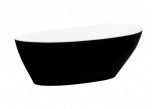 Wanna wolnostojąca Besco Goya B&W XS, 142x62cm, owalna, czarny/biały