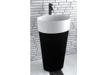 Umywalka wolnostojąca Besco Uniqa B&W, 32x46cm, bez przelewu, czarny/biały