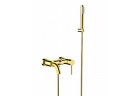 Bateria wannowa Besco Illusion, natynkowa, wylewka 189mm, zestaw natryskowy, złoty
