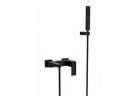 Bateria wannowa Besco Varium / Modern, natynkowa, wylewka 172mm, zestaw natryskowy, czarny mat