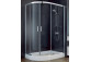 Kabina prysznicowa asymetryczna Besco Modern 185, 100x80cm, szkło przejrzyste, profil chrom