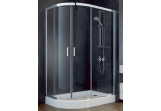 Kabina prysznicowa asymetryczna Besco Modern 185, 120x90cm, szkło przejrzyste, profil chrom