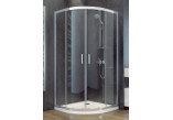 Kabina prysznicowa asymetryczna Besco Modern 185, 120x90cm, szkło przejrzyste, profil chrom