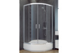 Kabina prysznicowa półokrągła Besco Modern 165, 80x80cm, szkło przejrzyste, profil chrom