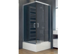 Kabina prysznicowa kwadratowa Besco Modern 165, 80x80cm, szkło przejrzyste, profil chrom