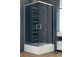 Kabina prysznicowa kwadrotowa Besco Modern 185, 80x80cm, szkło przejrzyste, profil chrom