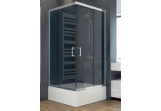 Kabina prysznicowa kwadratowa Besco Modern 165, 90x90cm, szkło przejrzyste, profil chrom