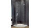 Kabina prysznicowa kwadrotowa Besco Modern 185, 90x90cm, szkło przejrzyste, profil chrom