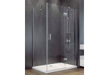 Kabina prysznicowa prostokątna Besco Viva 195, 100x80cm, prawa, szkło przejrzyste, profil chrom