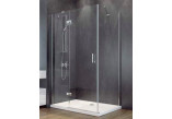 Kabina prysznicowa prostokątna Besco Viva 195, 120x90cm, lewa, szkło przejrzyste, profil chrom