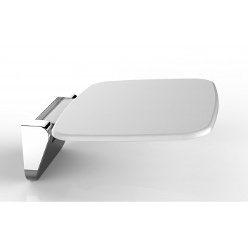 Siedzisko prysznicowe Excellent Actima Seduro, składane, 350x392mm, biały/chrom