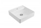 Umywalka nablatowa Excellent Rima 2.0, 40x40cm, kwadratowa, bez przelewu, otwór na baterię, biała