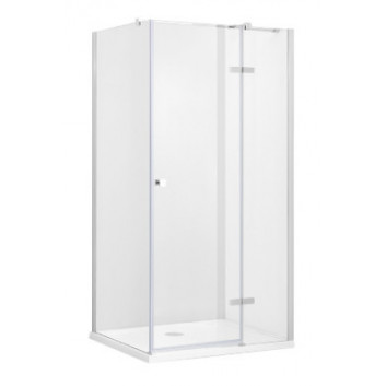 Kabina prysznicowa prostokątna Besco Pixa, 120x90cm, prawa, szkło przejrzyste, profil chrom