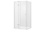 Kabina prysznicowa kwadratowa Besco Pixa, 90x90cm, lewa, szkło przejrzyste, profil chrom