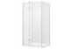 Kabina prysznicowa prostokątna Besco Pixa, 120x90cm, prawa, szkło przejrzyste, profil chrom