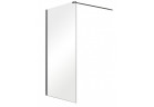 Kabina prysznicowa Walk In Besco Aveo Black, 100x195cm, szkło przejrzyste, profil czarny mat
