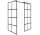 Kabina prysznicowa Walk In Besco Excea, 120x80cm, motyw kraty, profil czarny mat
