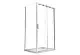 Panel boczny dla drzwi prysznicowych Besco Actis, 80x195cm, szkło przejrzyste, profil chrom
