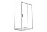 Panel boczny dla drzwi prysznicowych Besco Actis, 90x195cm, szkło przejrzyste, profil chrom