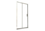 Drzwi prysznicowe do wnęki Besco Actis, 100x195cm, przesuwne, szkło przejrzyste, profil chrom