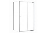 Panel boczny dla drzwi prysznicowych Besco Duo Slide, 80x195cm, szkło przejrzyste, profil chrom