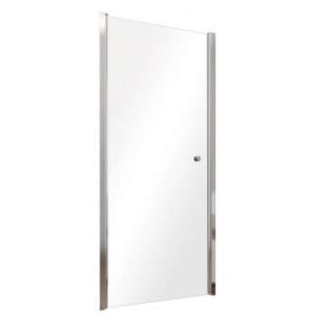 Drzwi prysznicowe do wnęki Besco Duo Slide, 140x195cm, przesuwne, szkło przejrzyste, profil chrom