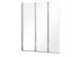 Parawan nawannowy Besco Prime 2, 90x140cm, 2-skrzydłowy, szkło przejrzyste, profil chrom