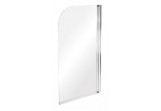 Parawan nawannowy Besco Ambition 1, 75x130cm, 1-skrzydłowy, szkło przejrzyste, profil chrom