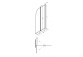 Parawan nawannowy Besco Ambition 1, 75x130cm, 1-skrzydłowy, szkło przejrzyste z motywem, profil chrom
