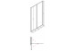Parawan nawannowy Besco Ambition 2, 80,5x140cm, 2-skrzydłowy, szkło przejrzyste, profil chrom