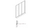 Parawan nawannowy Besco Ambition 3, 123,5x139cm, 3-skrzydłowy, szkło przejrzyste, profil chrom