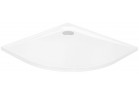 Brodzik półokrągły Besco Asco Ultraslim, 80x80cm, konglomeratowy, biały
