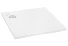 Brodzik kwadratowy Besco Acro Ultraslim, 80x80cm, konglomeratowy, biały