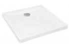 Brodzik kwadratowy Besco Aquarius Slimline, 80x80cm, akrylowy, biały