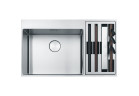 Zlewozmywak wbudowywany Franke Box Center BWX 220-54-27, akcesoria po prawej stronie, 86x51cm, stal szlachetna