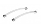 Uchwyt wannowy Besco Flex, 23cm, chrom/biały