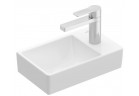 Umywalka meblowa mała Villeroy&Boch, 36x22cm, lewa, CeramicPlus, Weiss Alpin