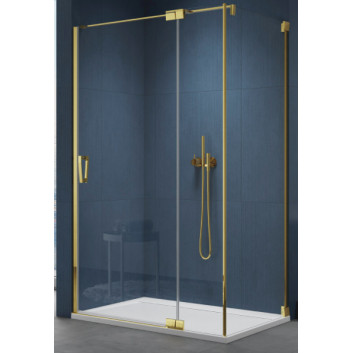 Drzwi prysznicowe Sanswiss Caudra CA13, prawe, 90cm, szkło przejrzyste, profil złoty