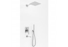 Podtynkowy zestaw prysznicowy Kohlman Experience, z deszczownicą kwadratową 35cm, 3 wyjścia wody, chrom
