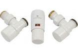 Zestaw łazienkowy, termostatyczny Schlosser Exclusive Mini osiowo prawy - biały