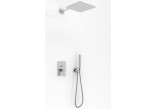 Zestaw prysznicowy Kohlman Axis, podtynkowy, kwadratowa deszczownica 25cm, 2 wyjścia wody, chrom