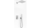 Zestaw prysznicowy Kohlman Saxo, podtynkowy, kwadratowa deszczownica 40cm, 2 wyjścia wody, chrom