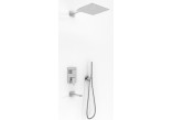 Zestaw prysznicowy Kohlman Saxo, podtynkowy, kwadratowa deszczownica 20cm, 2 wyjścia wody, chrom