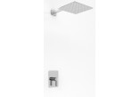 Zestaw prysznicowy Kohlman Saxo, podtynkowy, kwadratowa deszczownica 20cm, 1 wyjście wody, chrom