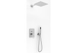Zestaw prysznicowy Kohlman Dexame, podtynkowy, kwadratowa deszczownica 20cm, 2 wyjścia wody, chrom