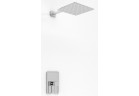 Zestaw prysznicowy Kohlman Nexen, podtynkowy, kwadratowa deszczownica 20cm, 1 wyjście wody, chrom