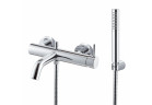 Bateria wannowa Vema Maira, natynkowa, wylewka 204mm, z zestawem natryskowym, chrom